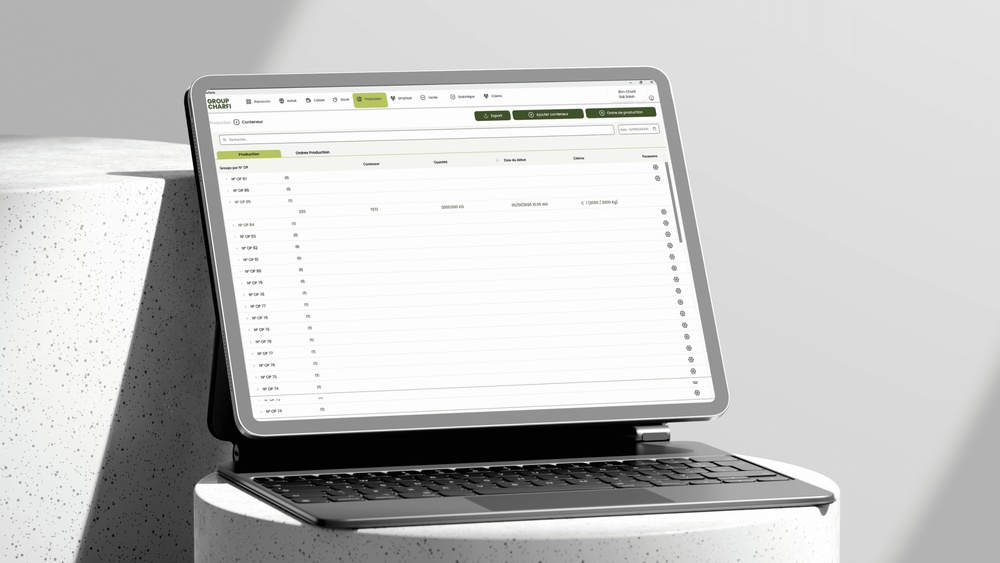 Système ERP de production et d'exploitation d'huile d'olive multi-usines 3